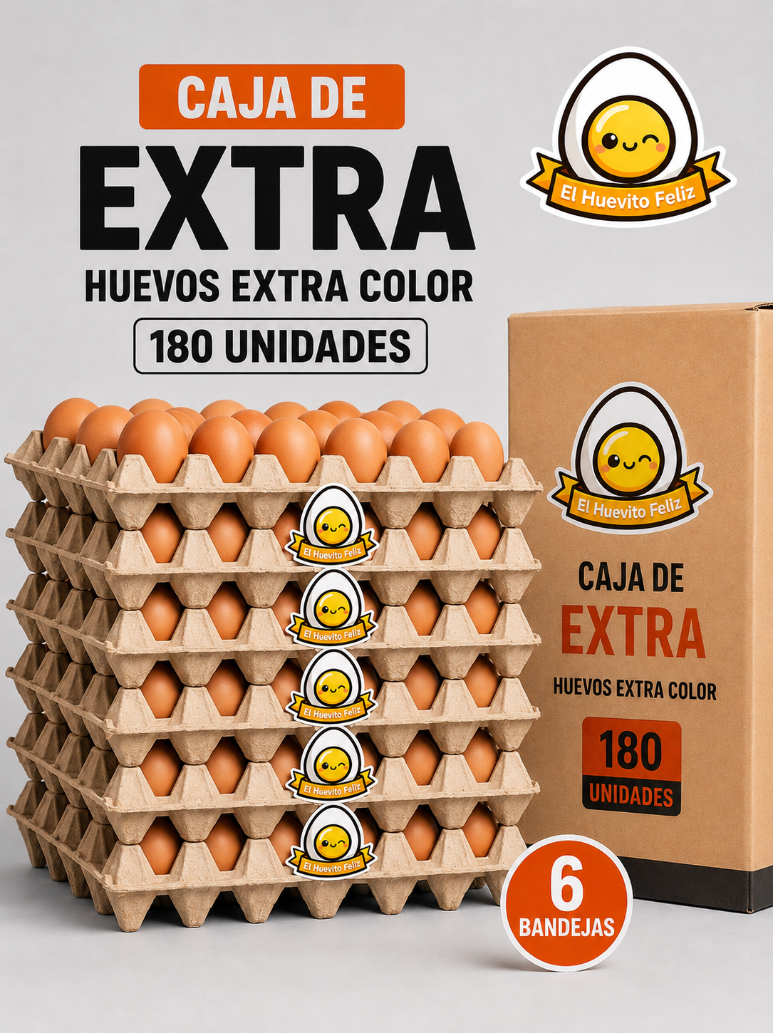 Caja huevo extra color